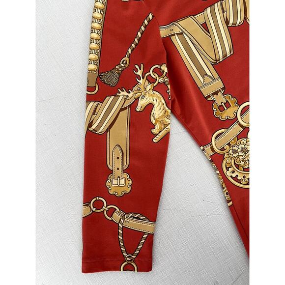 J McLaughlin Sz XS Signature T Orange Buckle Print Catalina Equestrian Classic - Picture 7 of 15